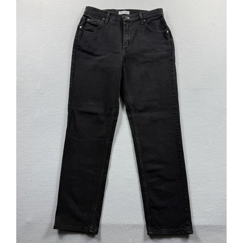Riders Relaxed Jeans Womens 12M Black Charcoal Wash Straight Stretch Denim 31x30